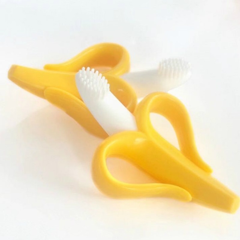 Banana Teething Toy Baby Training Toothbrush